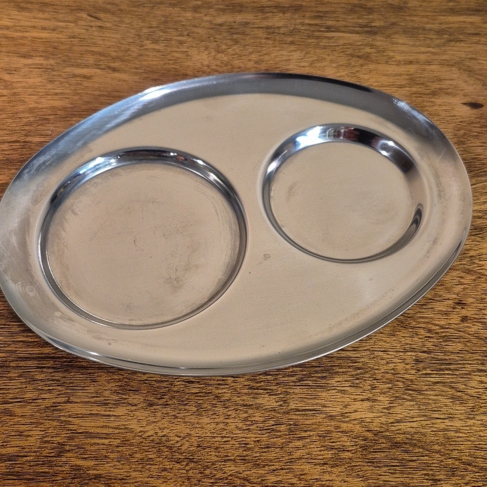 VINTAGE Shiny Chrome Cream and Sugar Set With Spoon And Tray - Picture 10 of 16